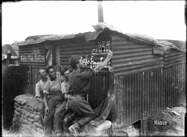 New Zealand soldiers in camp, World War I