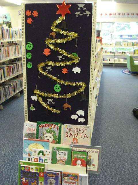 Christmas display at Hornby Library