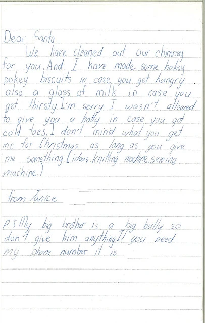 Letter to Santa, 1982