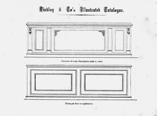 Findlay & Co. :Findlay and Co's illustrated catalogue. Counters of every description made to order. Prices per foot on application. [1874]