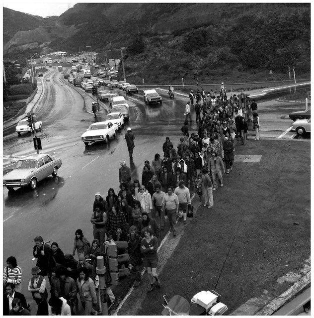 Māori Land March - 13 October 1975, Ngauranga Gorge, Wellington