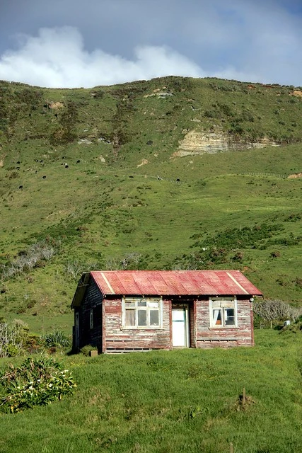 Old house, Mokau, Waikato, New Zealand