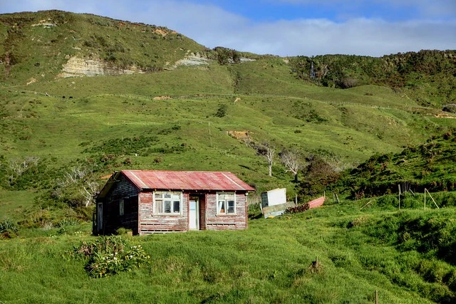 Old house, Mokau, Waikato, New Zealand