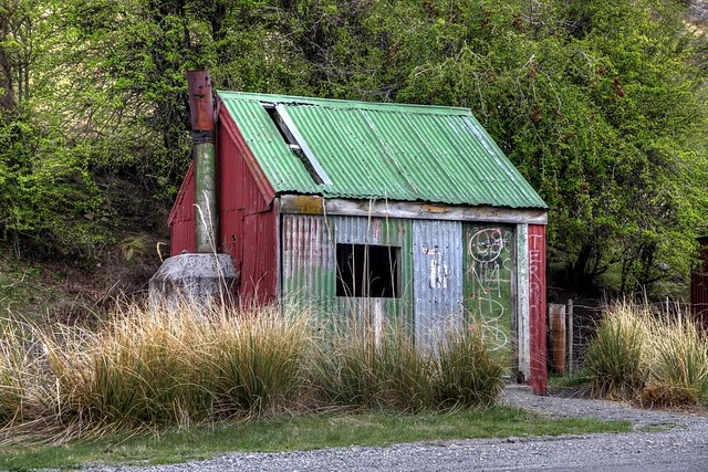 Old house/hut, Porters Pass, Canterbury, New Zealand