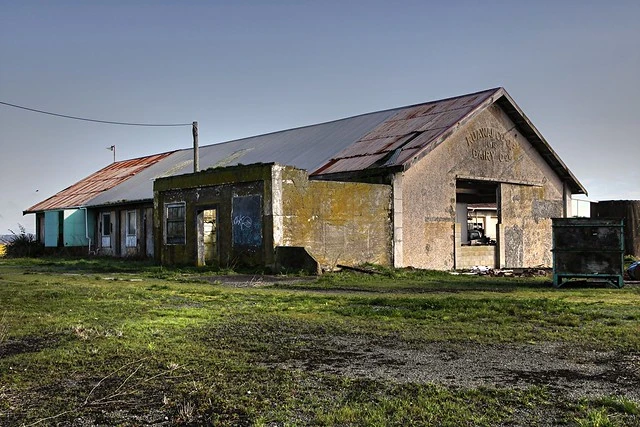 Old dairy factory, Ruawai, Northland, New Zealand