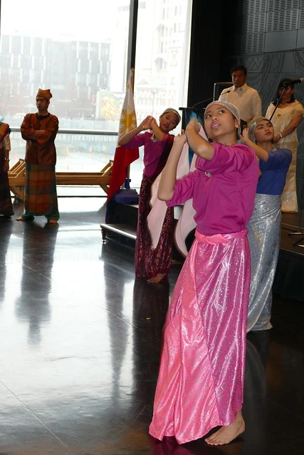 Filipino students from Riccarton Highschool perform the Sarong Dance from Southern Philippines