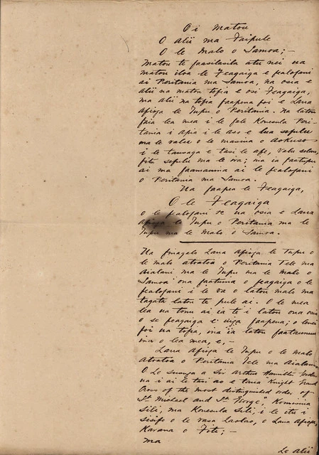 Treaty of Friendship, between the Government of Great Britain and the Government of Samoa - 28 August 1879 [1 of 5]