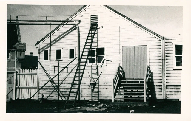 Fire damage at Seacliff Hospital 1942