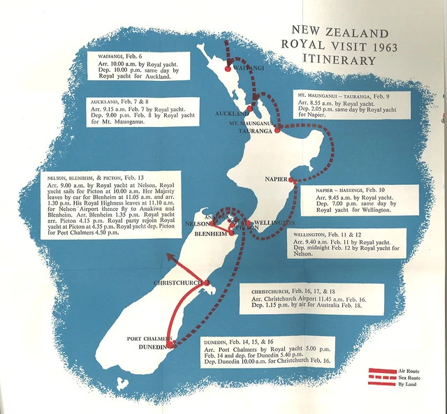 Royal Visit 1963 itinerary