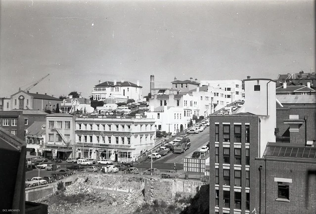 View across Moray Place to View Street, 1975