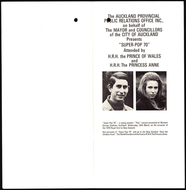 Programme detail for ‘Super Pop 70’ concert – Visit of Prince Charles and Princess Anne (1970)