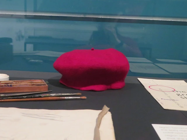 Ngaio Marsh's beret, In search of Ngaio exhibition, Tūranga