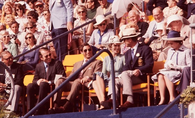 Prince Charles with family at the 1974 Commonwealth Games, Christchurch