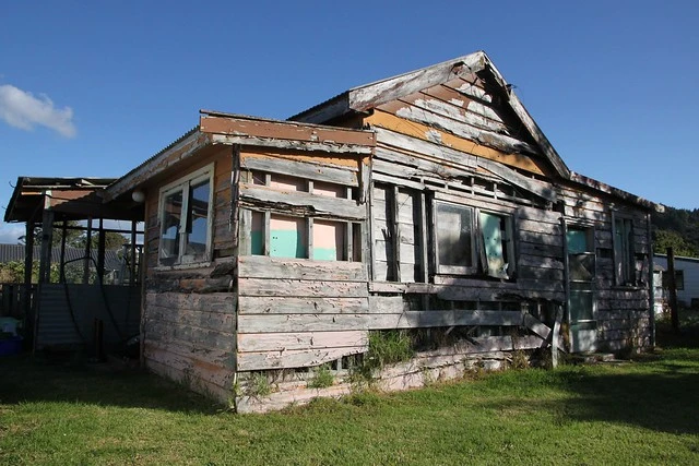 Old house, Matata, Bay of Plenty, New Zealand