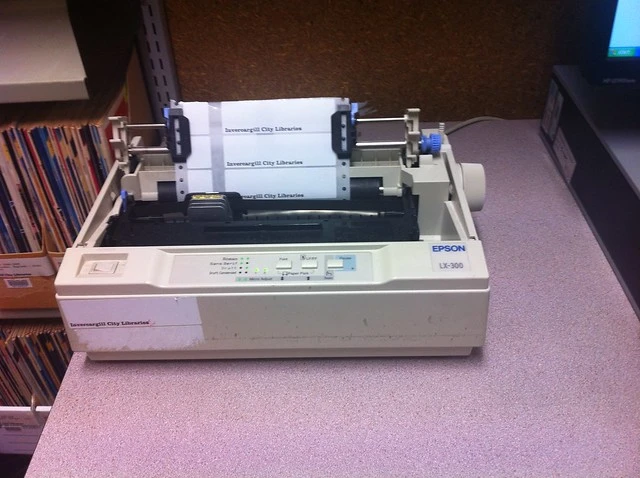 Old dot matrix printer, Invercargill Library