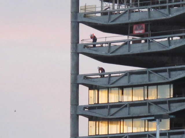 Workers in the Westpac Tower