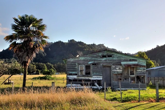 Old house, Matata, Bay of Plenty, New Zealand