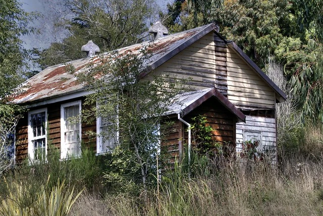 Old school house, Glenore, Otago, New Zealand
