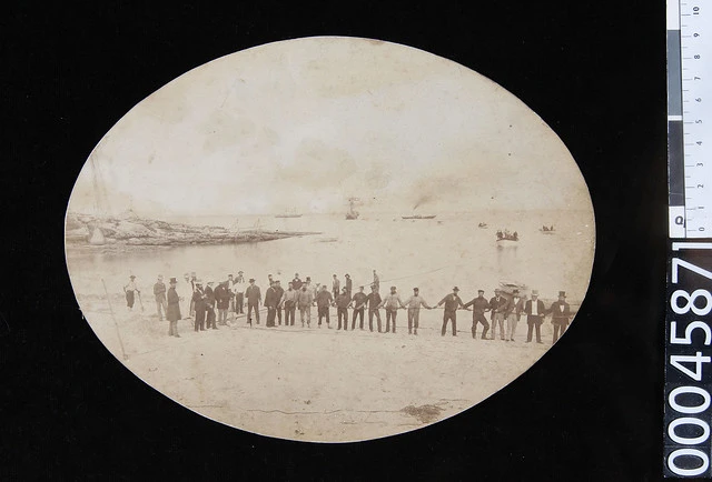 Landing of the New Zealand to Sydney telegraph cable at La Perouse in 1876