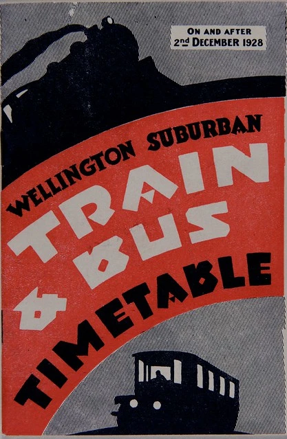 Wellington Suburban Train & Bus Timetable, 2nd December 1928