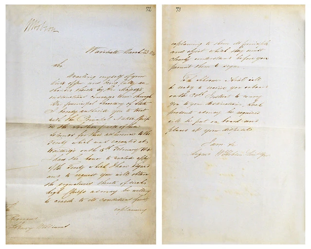 Instructions from William Hobson to Henry Williams