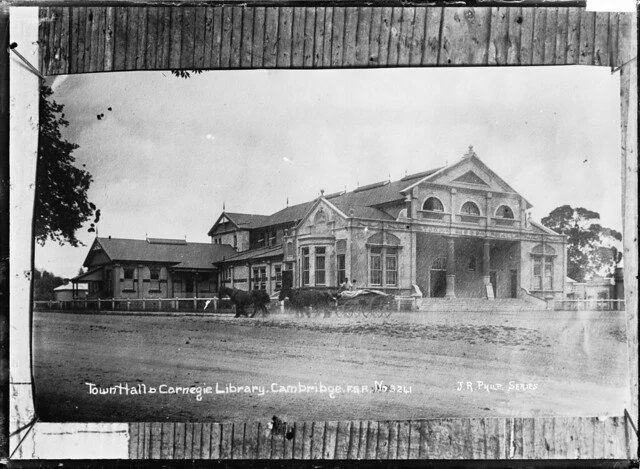 Town Hall & Carnegie Library, Cambridge, ca 1910s - Photograph taken by Frederick George Radcliffe