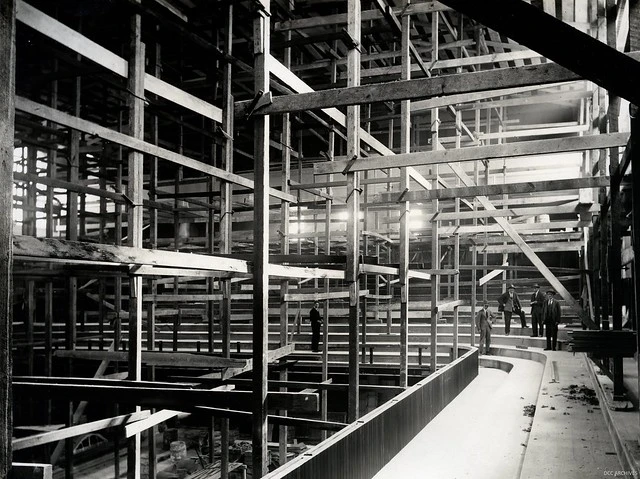 Interior construction of the Dunedin Town Hall
