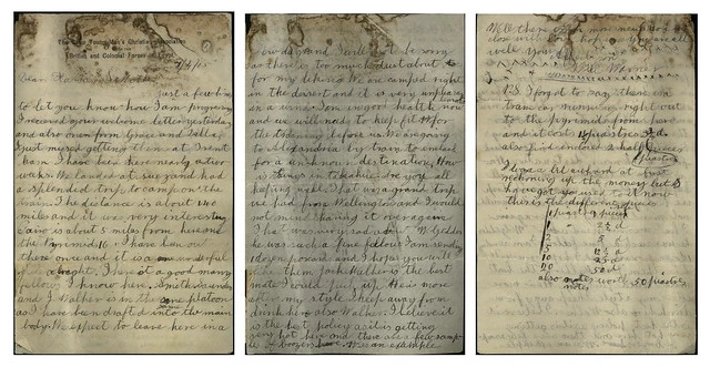 Letter from William Henry Warner (WW1 Soldier) to his parents - April 1915