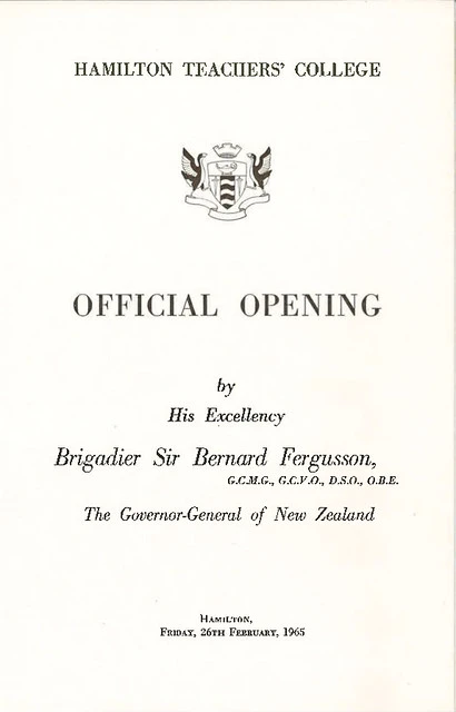 Opening of Hamilton Teachers' College (1965)