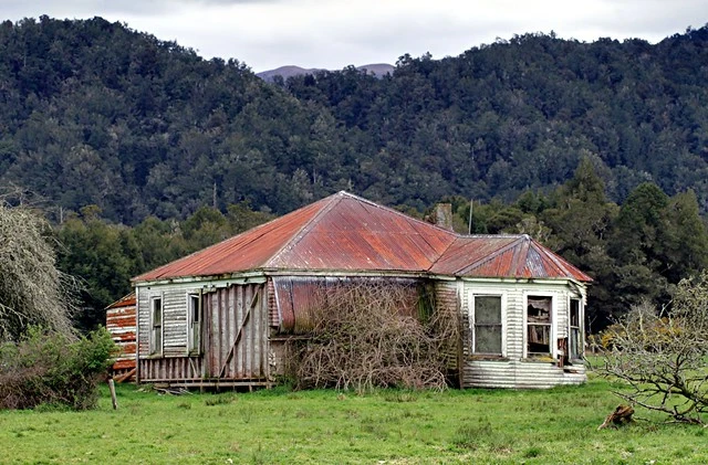 Old house, Slaty Creek, West Coast, New Zealand