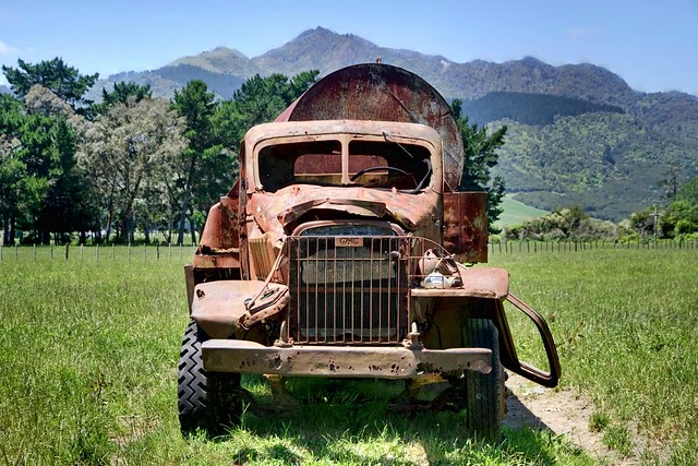 Old GMC CCKW US Army Truck from World War II, Waikato, New Zealand