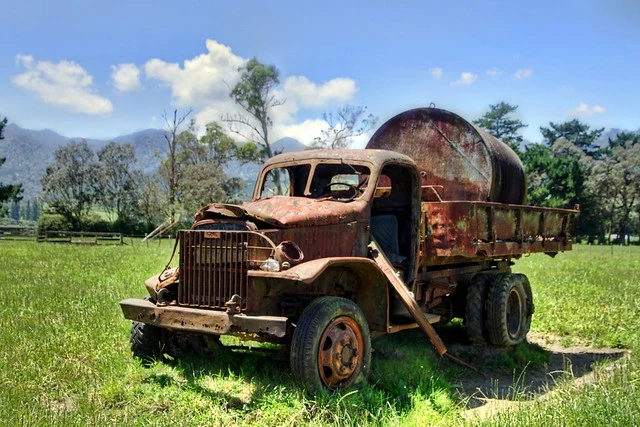 Old GMC CCKW US Army Truck from World War II, Waikato, New Zealand