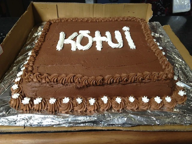 Chocolate Kōtui cake in all its glory