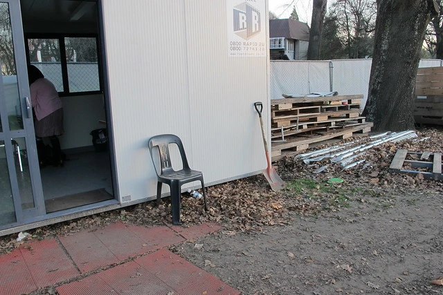 Outside the green room - shovel