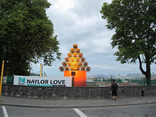 Cardboard Cathedral Christmas tree