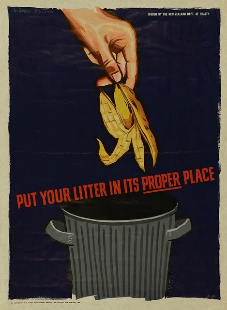 Health Poster 'Put your litter in its proper place'