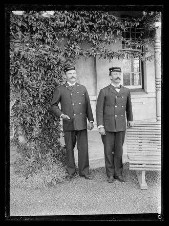 [Portrait of two male attendants , Avondale Lunatic Asylum]