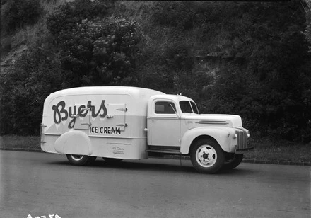 [Byers Ice Cream delivery truck]