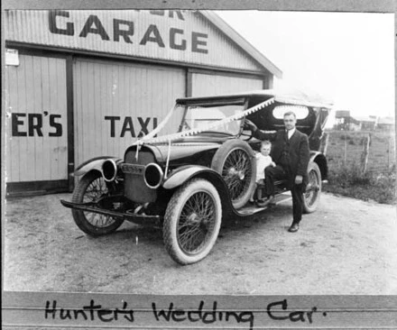 Hunter's wedding car.