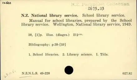 Manual for school libraries