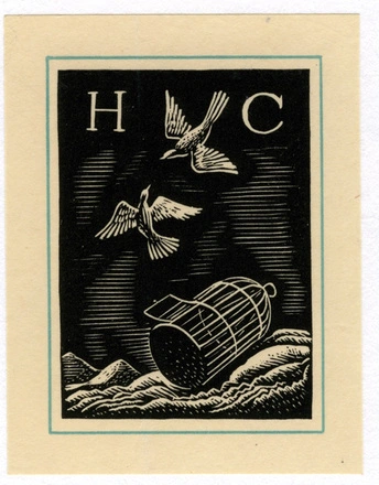 H.C. [Two doves freed from a cage]