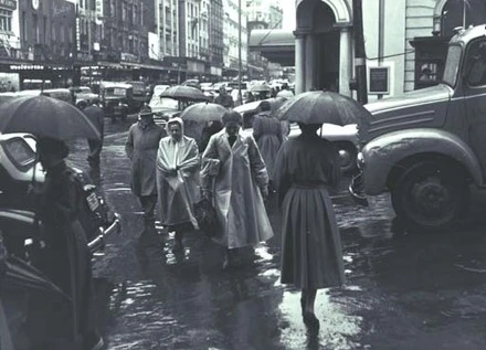 Queen Street in wet weather