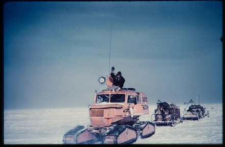 [Sir Vivian Fuchs arrives at the South Pole, Antarctica]