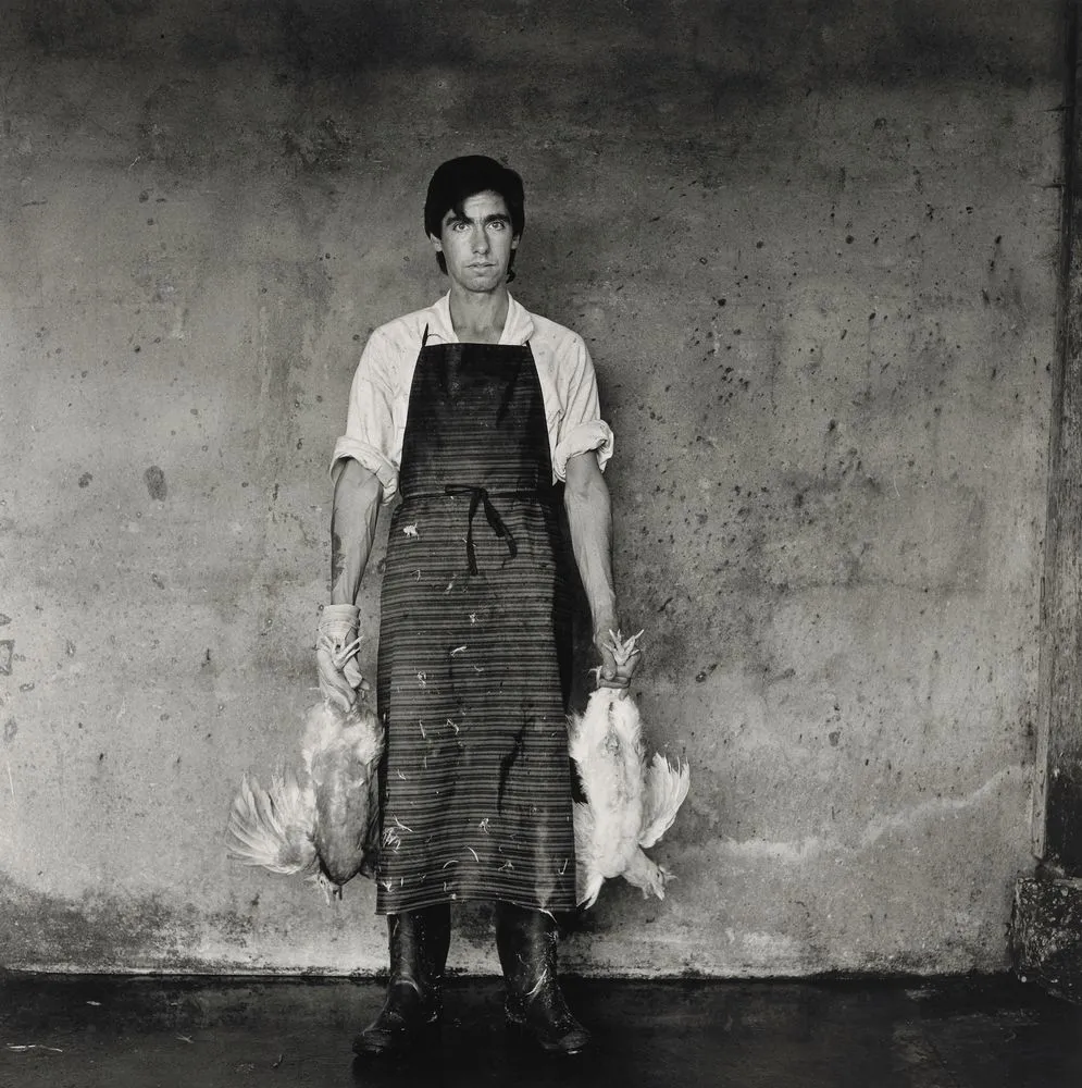 Warren Allis, scalder and plucker, poultry abattoir, Christchurch, 1982. From the series: Working men