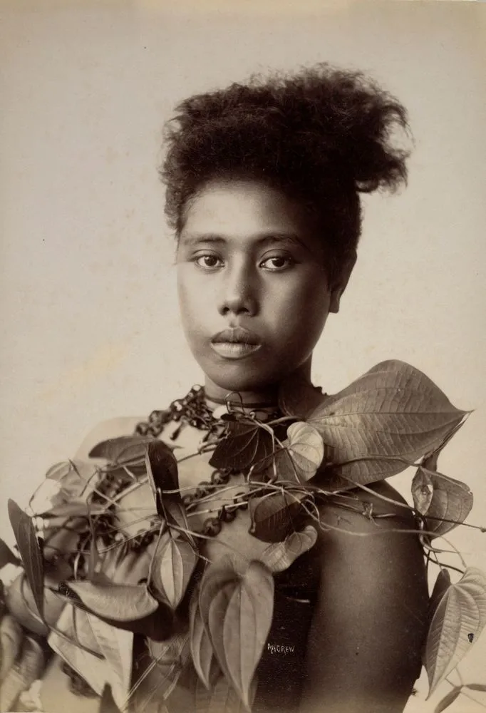 Portrait of a young Samoan woman