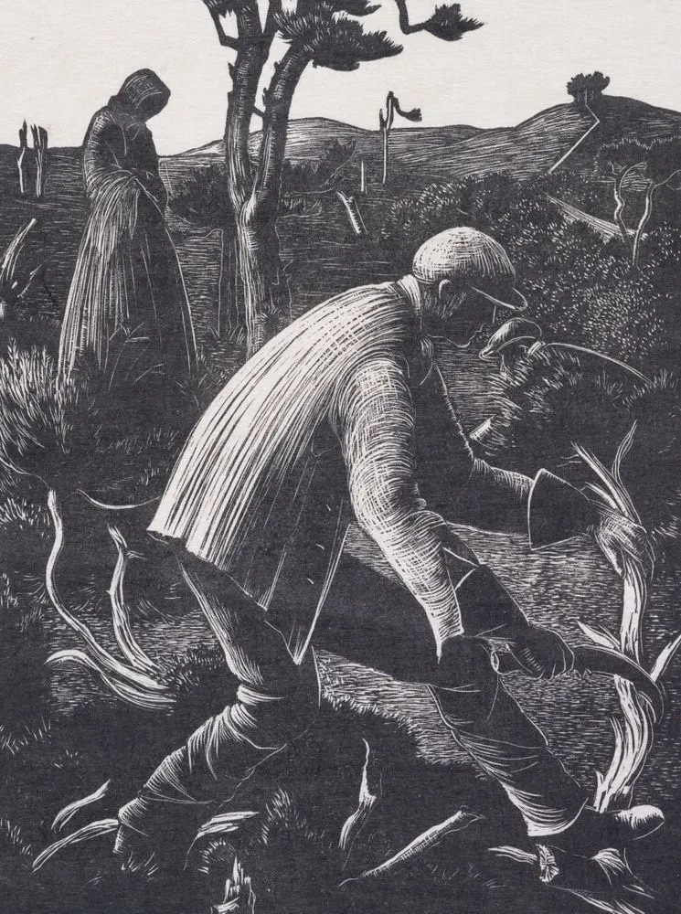 Clym Yeobright Chopping Furze, illustration for "The Return of the Native" by Thomas Hardy