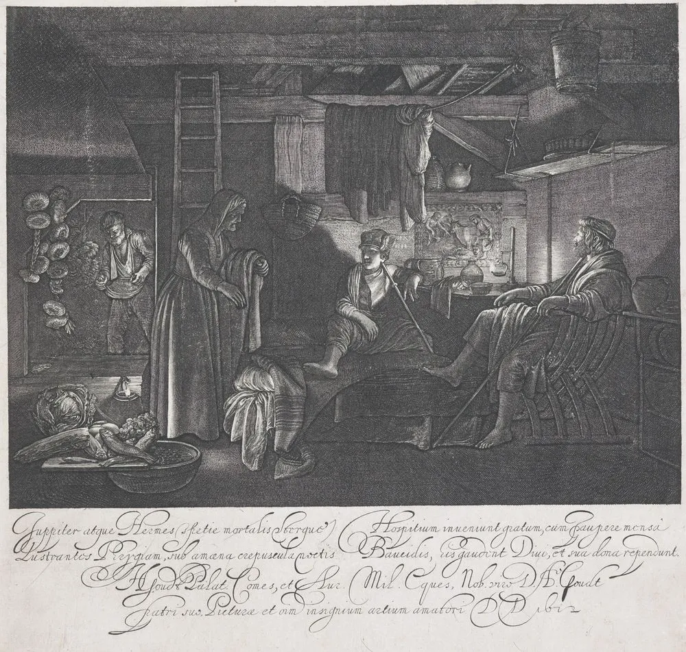 Jupiter and Mercury in the house of Philemon and Baucis.