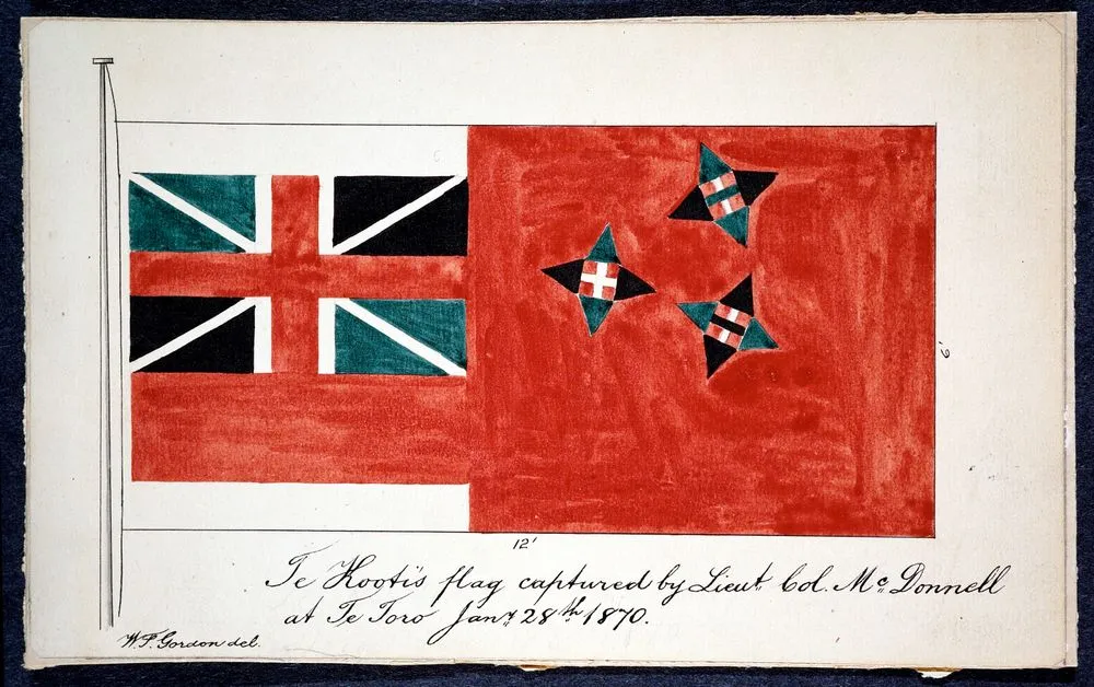 Maori rebel flag: Flag of Te Kooti, 1870