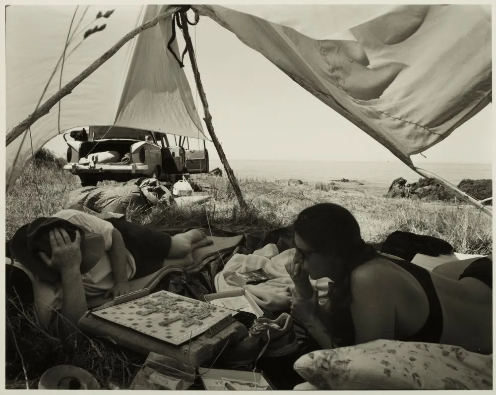 Scrabble at Cape Palliser: Tom Scully and Alice Kavalos, 6/2/1998