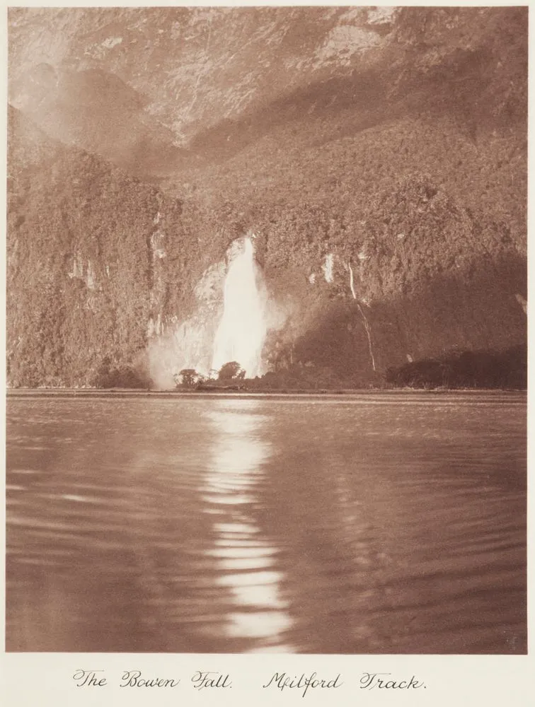 The Bowen Fall, Milford track. From the album: Record Pictures of New Zealand